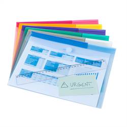 A4 folder with velcro closure, 12 folders in assorted colors