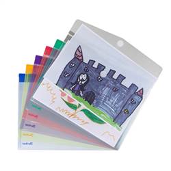 A4 folder with velcro closure, 12 folders in assorted colors