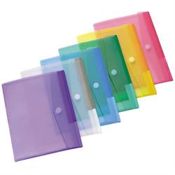 A4 folder with velcro closure, 12 folders in assorted colors