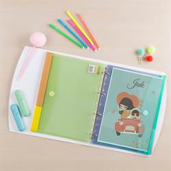 A4 perforated folders, 12 folders in assorted colors