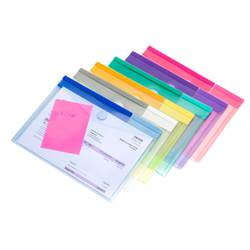 A5 folder with velcro closure, 6 folders in assorted colors