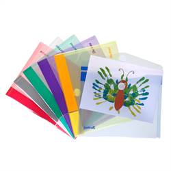 A5 folder with velcro closure, 6 folders in assorted colors