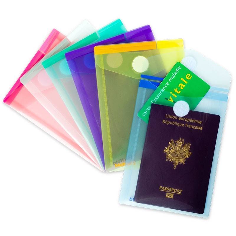 A6 folder, portrait, velcro closure, 6 trendy colors