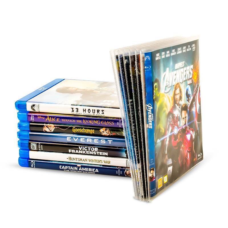 50 BluRay Sleeves for BluRay Storage, space for Cover
