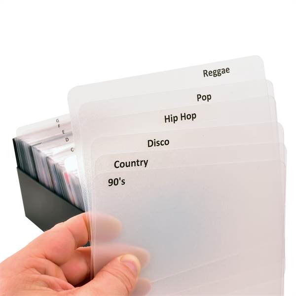 CD Dividers incl. labels with pre-printed genres - 24 pcs. 