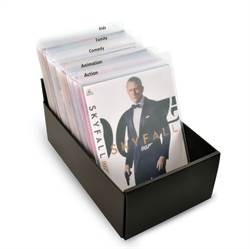 DVD Dividers incl. labels with pre-printed film genres - 16 pcs. 