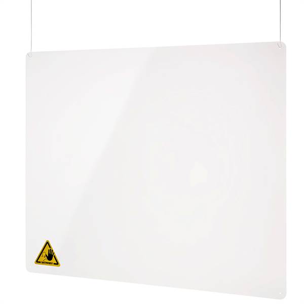 Hanging protective acrylic screen - 900 x 750 mm