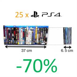 PS4 sleeves with binder holes, space for cover - 25 pcs.