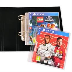 PS4 sleeves with binder holes, space for cover - 25 pcs.