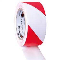 Safety tape roll, red/white