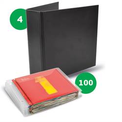 CD bundle - 100 Single CD sleeves, 4 CD binders