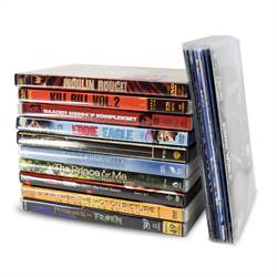 DVD sleeves for DVD storage - space for cover - 100 pcs.
