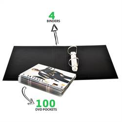 DVD bundle - 100 Single DVD sleeves, 4 DVD binders