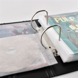 Single / Double DVD sleeve with felt and binder holes for DVD storage - 50 pcs.